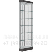 Усиленная угловая стеклянная витрина для магазина