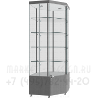 Усиленная угловая витрина с накопительной тумбой