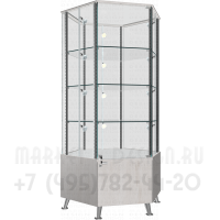 Усиленная витрина шестигранник для магазина