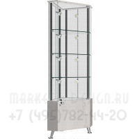 Усиленная витрина внешний угол со стеклом