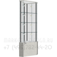 Усиленная витрина внешний угол со стеклом