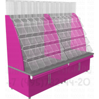 Витрина односторонняя для весового мармелада с пластиковыми ячейками
