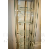 Витрина с вращающимся полками для минералов 