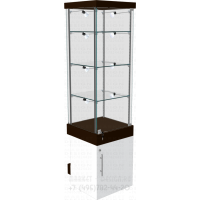 Витрина стеклянная с тумбой для телефонов
