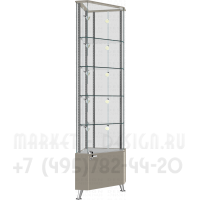 Витрина угловая на тумбе