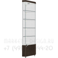 Витрина внешний угол с тумбой