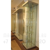 Витрины с вращающимся полками для коллекции минералов 