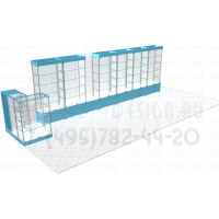 Витрины стеклянные для павильона аксессуаров и бижутерии