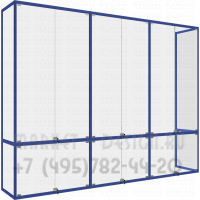 Витрины стеклянные для встраивания в перфорированный стеллаж