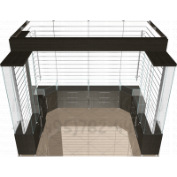 Витрины стеклянные с экономпанелями для бижутерии
