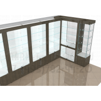 Витрины закрытые с накопителем для торговли подарками и сувенирами