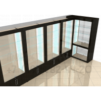 Витрины закрытые с тумбой для торговли подарками и сувенирами