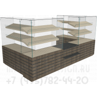 Застекленные витрины для пристенного хлебного павильона