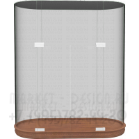 Застекленный павильон для хранения знамен вид спереди